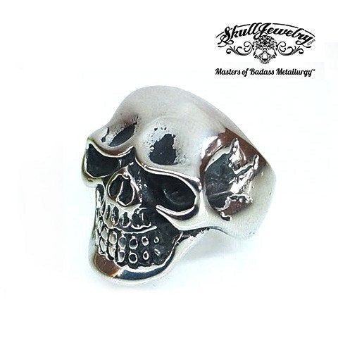 "Skully" Skull Ring With Cracks On The Sides