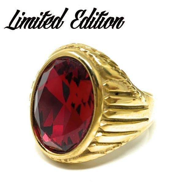 "You're More Than a Number in My Little Red Book" Red/Gold Ring (c347)