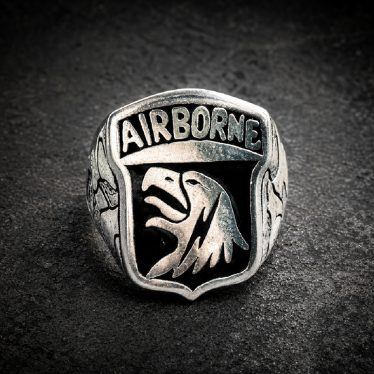 AIRBORNE - Sterling Silver Ring - 316L stainless steel unisex jewelry (R0578)