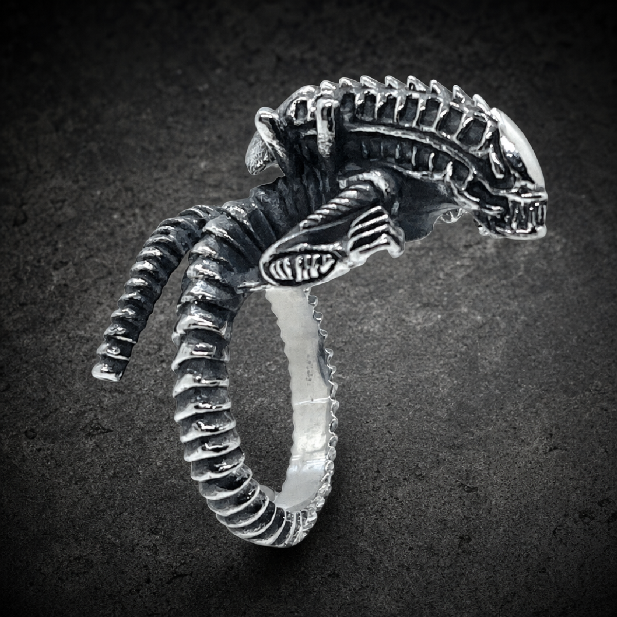 Alien Predator Ring - 316L stainless steel unisex jewelry (R0423)