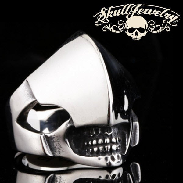 alien stainless steel skull ring