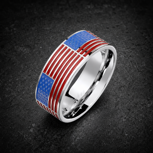America The Beautiful Ring - 316L stainless steel unisex jewelry (R0358)