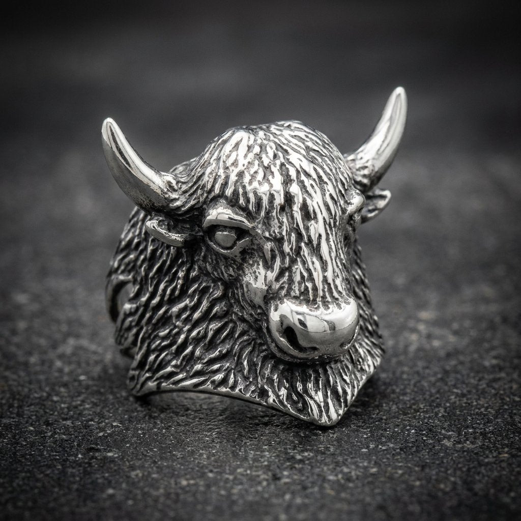 'American Bison' Stainless Steel Ring (#574)