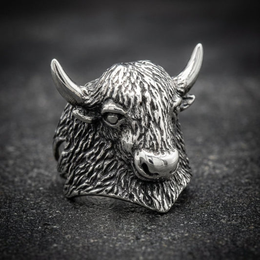 'American Bison' Stainless Steel Ring (#574)