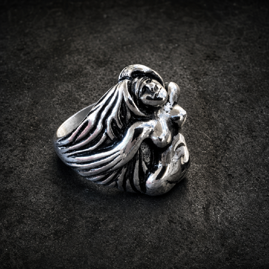 American Girl -Stainless Steel Nude Female Ring - 316L stainless steel unisex jewelry (R0788)