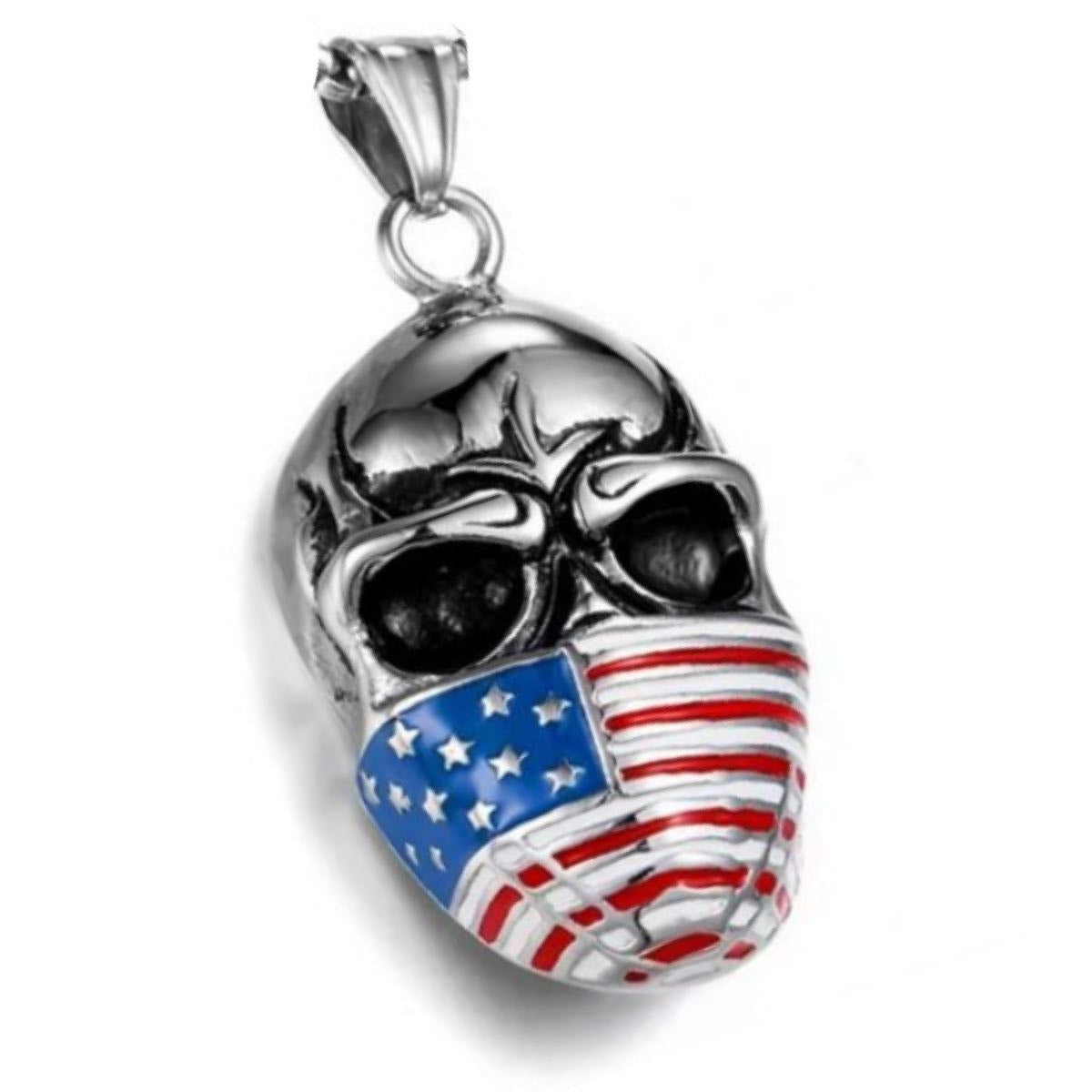 red white and blue infidel pendant