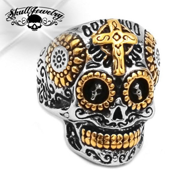 ancient aztec skull ring