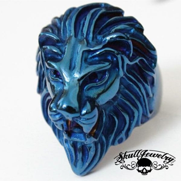 anneau de lion bleu