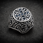 Apostles' Cross - Ring w/BLACK Zircon Gemstones (#R0689)