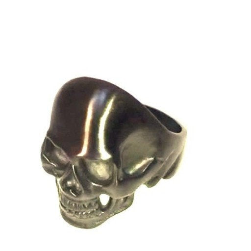 Back in Black Stainless Steel Skull Ring - Matte Black Skull Ring (#BNB)