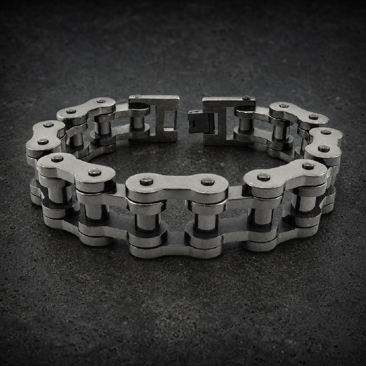 Asphalt Reaper — Black Motorcycle Chain Bracelet w/ 9"