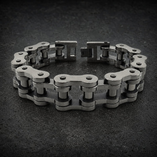 Asphalt Reaper — Black Motorcycle Chain Bracelet w/ 9"