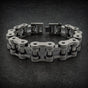 Asphalt Reaper — Black Motorcycle Chain Bracelet w/ 9" (#B0095)