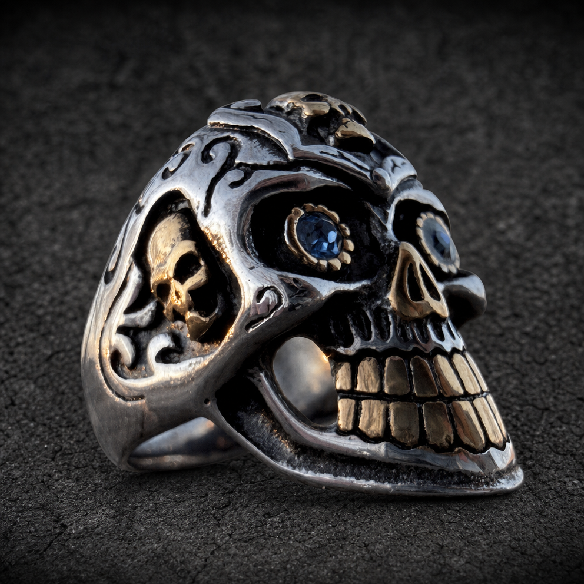 Azul Calavera EasyFit Ring - 316L stainless steel unisex jewelry (R0868)