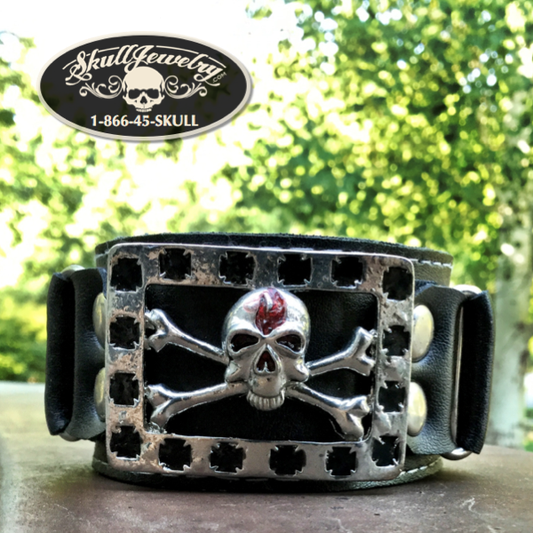 'There's Your Trouble' Leather & Stainless Bracelet