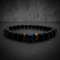 Handmade Black Onyx & Lapis Lazuli Bracelet (#B0051)