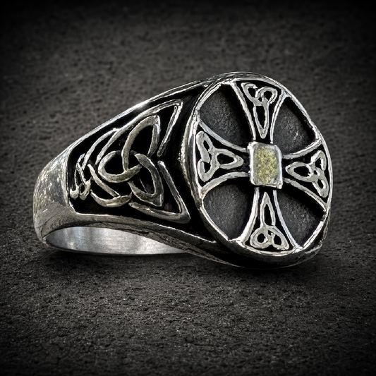 Berserker's Covenant - Viking Cross Ring - 316L stainless steel unisex jewelry (R0434)