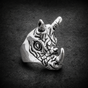 Big and Bold Rhino Stainless Steel Ring (#R0731)
