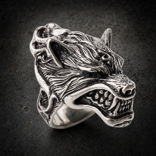 Big Bad Wolf Ring - 316L stainless steel unisex jewelry (R0481)