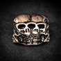 Big, Bold & Heavy 'Love Me Two Times' Skull Ring (209) (#R0422)