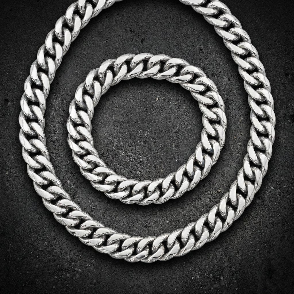 Big, Bold & Heavy Necklace & Bracelet Combo (#set001)