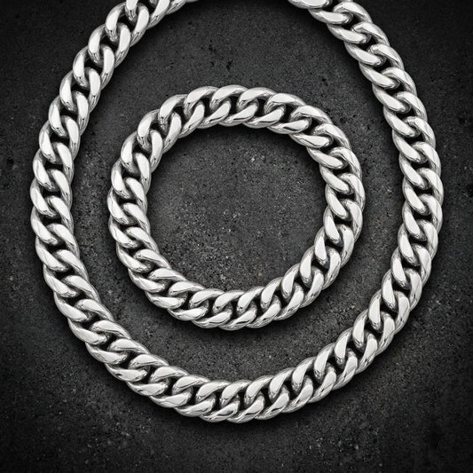 Big, Bold & Heavy Necklace & Bracelet Combo (#set001)