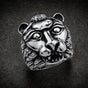 Big, Heavy and Solid Stainless Steel Lion Ring (#R0437)