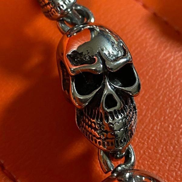 big skull wallet chain