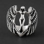 Biker Angel - Stainless Steel Ring (#R0642)