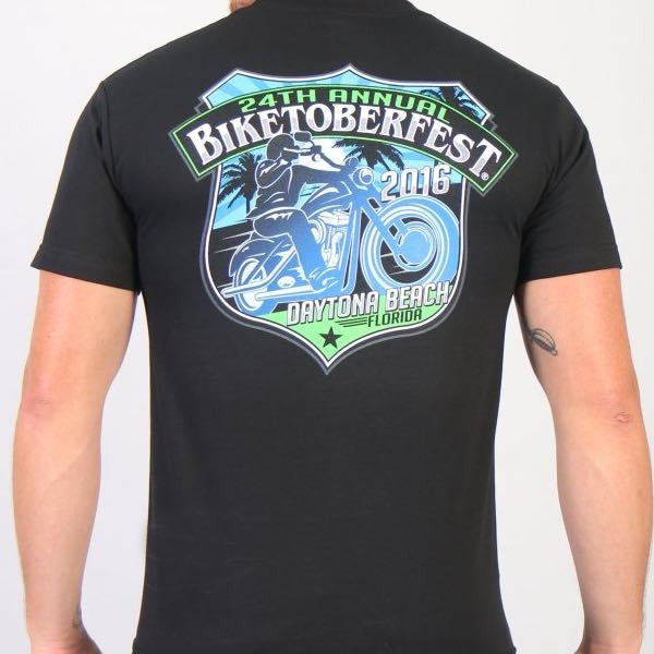 biketoberfest 2016 shield tshirt rear