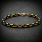 Gilded Warlord — 9" Two-Tone Byzantine Chain Bracelet (#B0188)