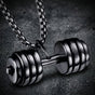 Black 'Deadlift' Dumbbell Pendant (#P421BLACK)