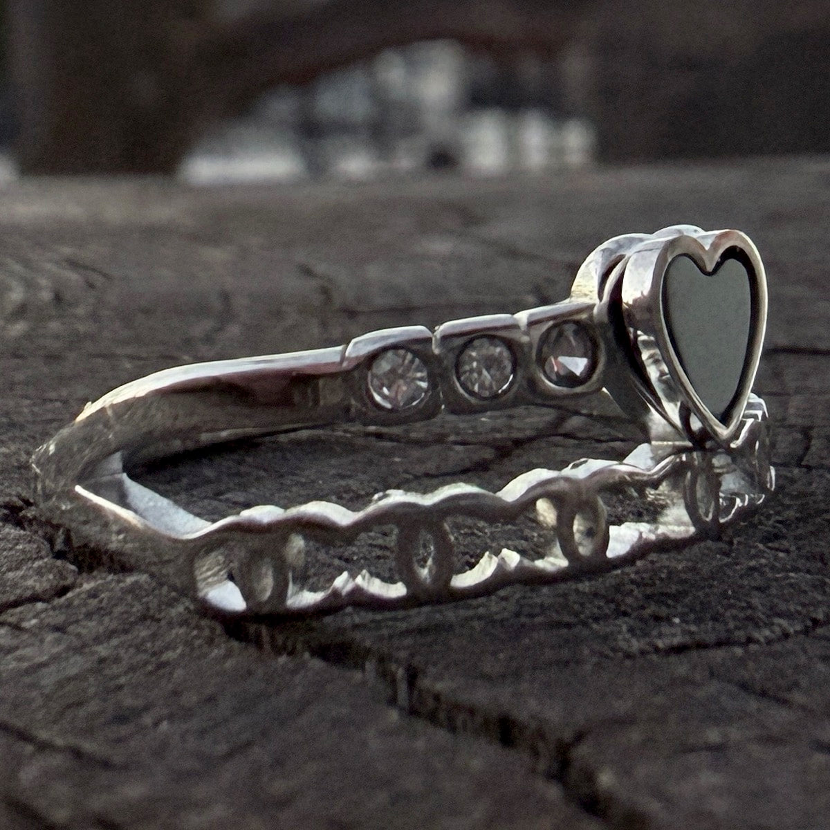 Women’s heart ring designed for everyday wear with a slim profile