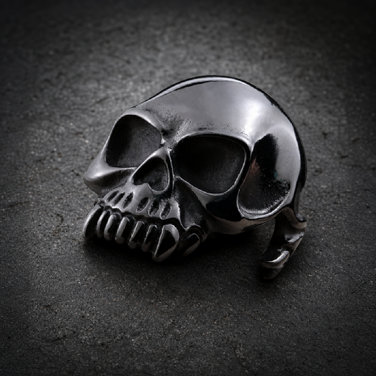 Black - Into the Great Wide Open - Wide Mouth Skull Ring – Fearless, Bold & Untamed - 316L stainless steel unisex jewelry…