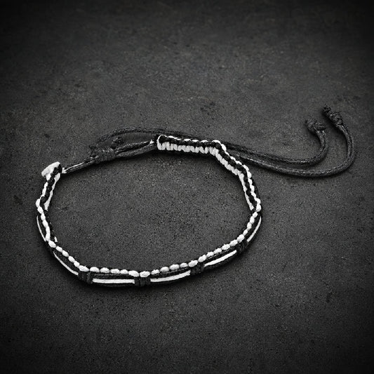 Black/White Friendship Bracelet (#ba066)
