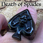 BLACK 'Death of Spades' Big & Bold Spade Ring With Skull & Crossbones (#671black)
