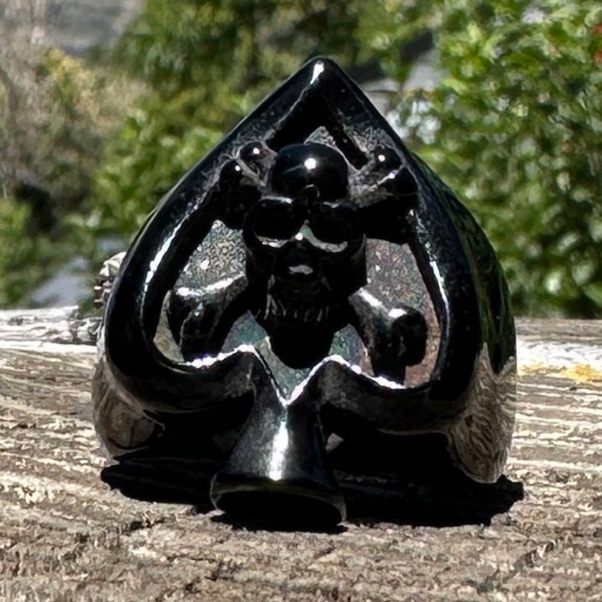 black death of spades ring