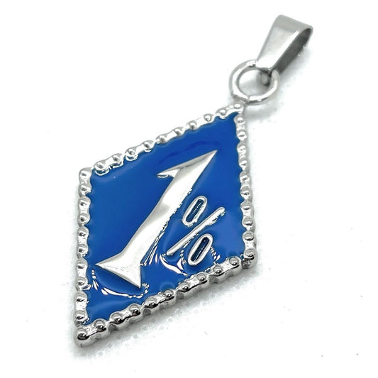 one percenter blue pendant