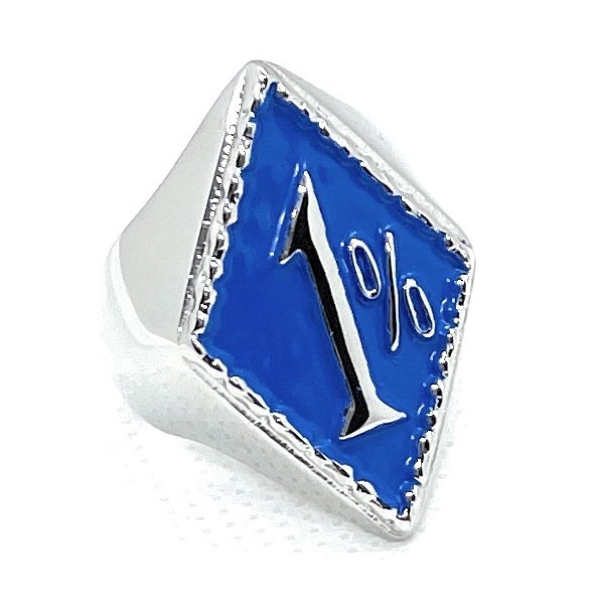 solid back blue 1% ring - one percenter