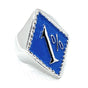 Blue #1 ER Biker Ring – Bold, Badass & Built for the Road (#001)