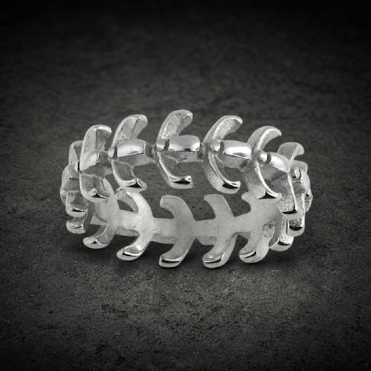 Bone Collector - Spine & Bones Ring - 316L stainless steel unisex jewelry (272SJ08)