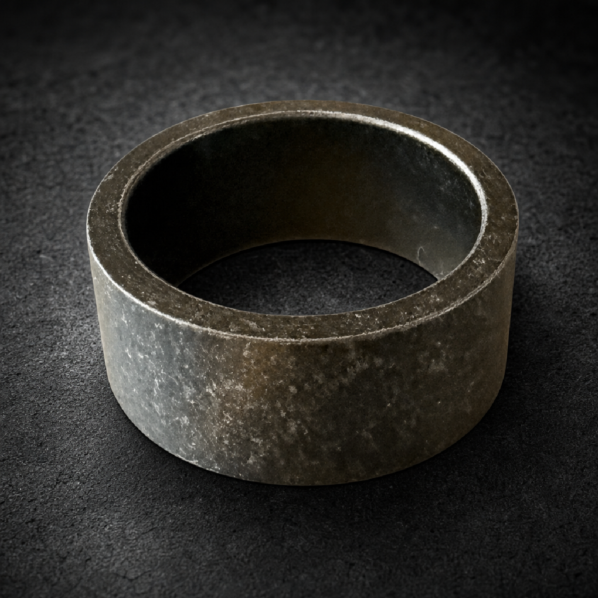 Breaking the Law - Heavy, Bold & Wide Hammered Metal Ring - 316L stainless steel unisex jewelry (R0416)