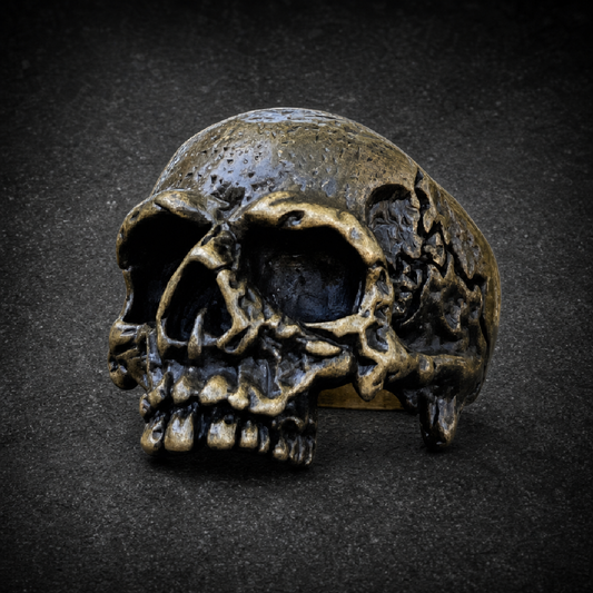 Bronze Warrior - Skull Ring - 316L stainless steel unisex jewelry (R0799)