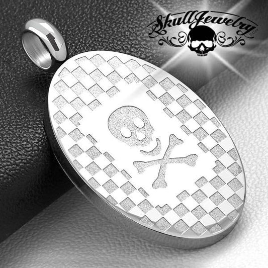 Oval Skull Stainless Steel Pendant