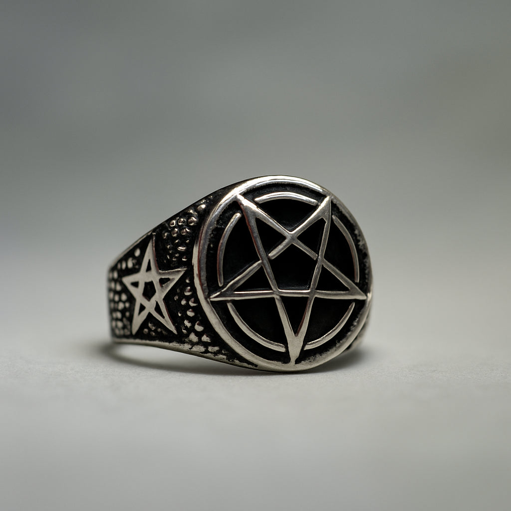 Black Magic Sigil Ring - alternate view