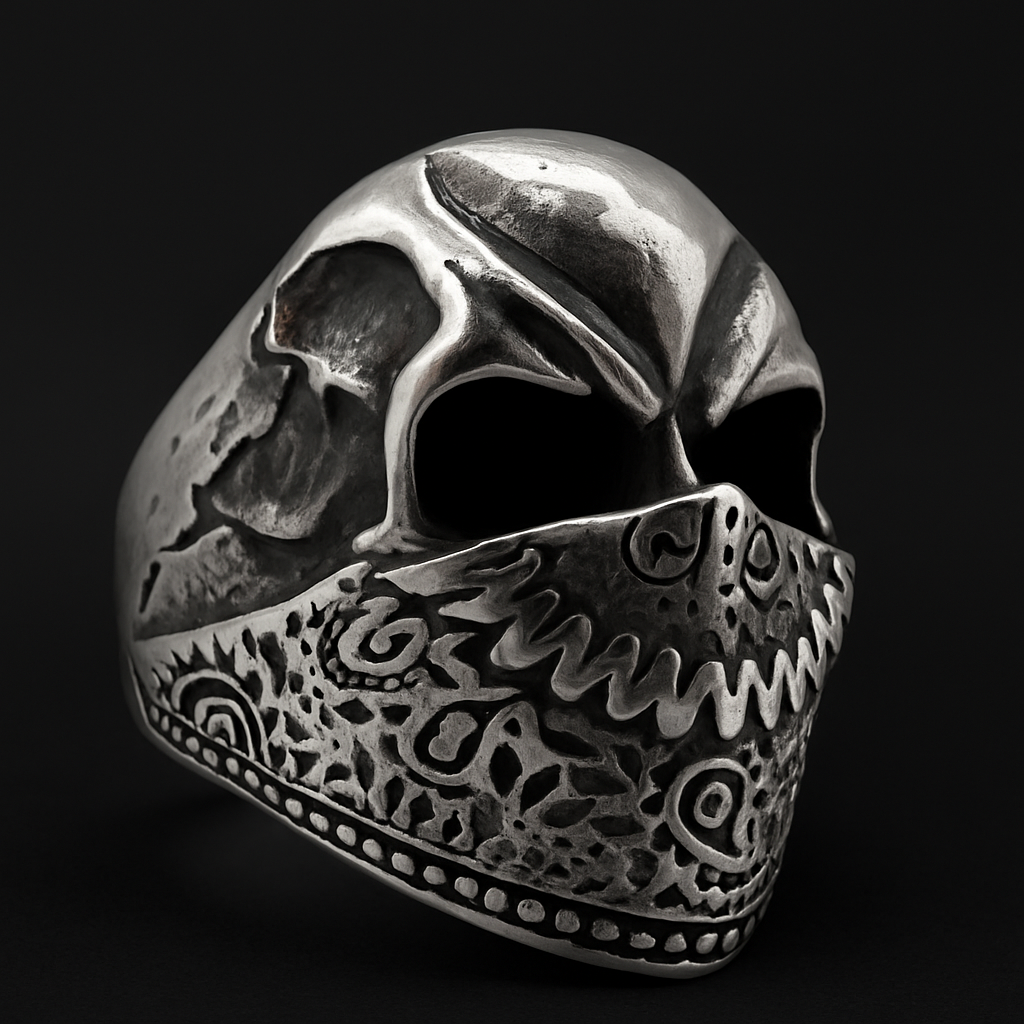 Outlaw Warrior Skull Ring (#R-0092) - alternate view