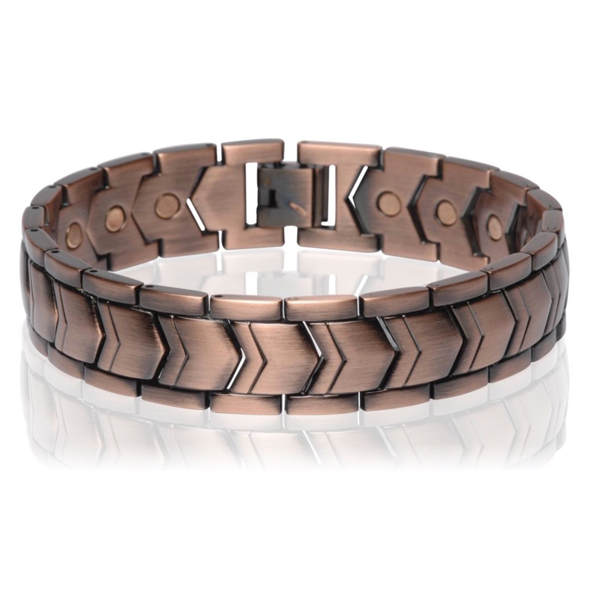 chevron design magnetic copper bracelet