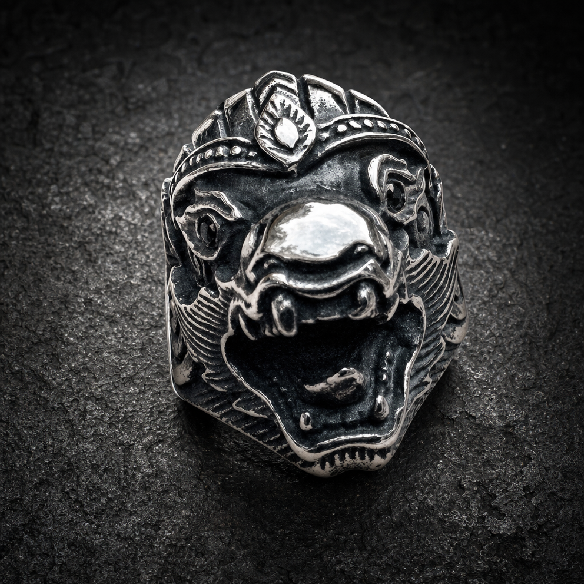 China Grove - Big & Bold Dragon Ring - 316L stainless steel unisex jewelry (R0502)