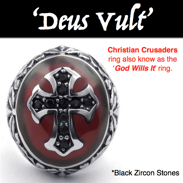 Deus Vult - Christian Crusaders - God Wills It Ring