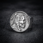 Classic "Hobo Coin" Stainless Steel Ring (#524)